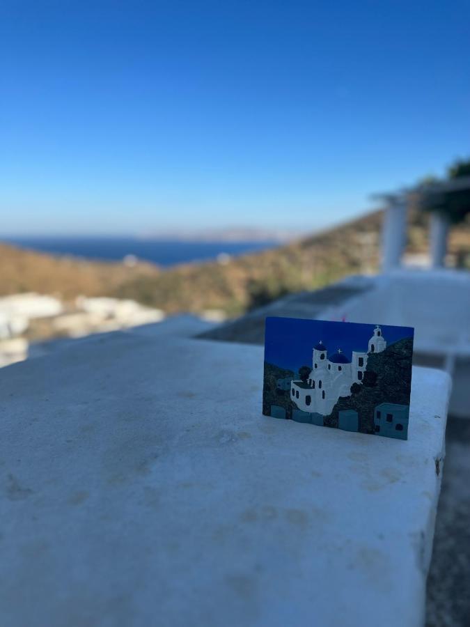 Cycladic House With Amazing View In Potamia Village Dio Choria Buitenkant foto